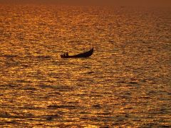 abendstimmung  fischerboot  indien abendstimmung  fischerboot  indien